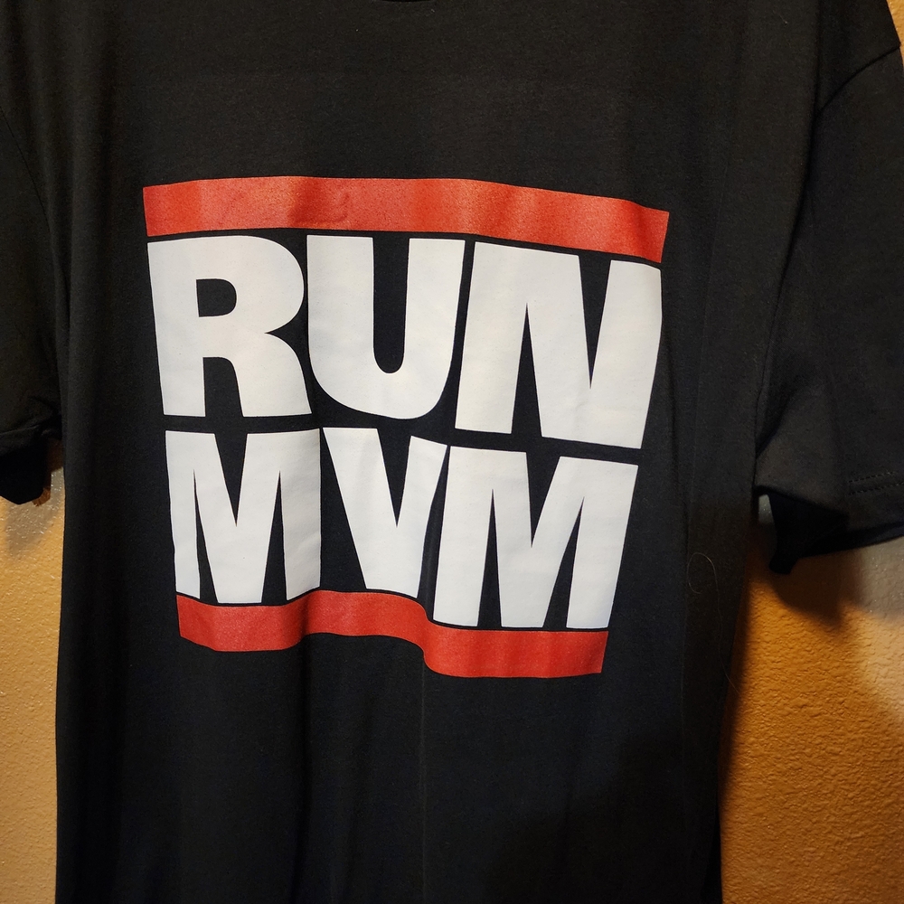 Black RUN DMC Graphic Tee RUN MVM Black Graphic T-Shirt